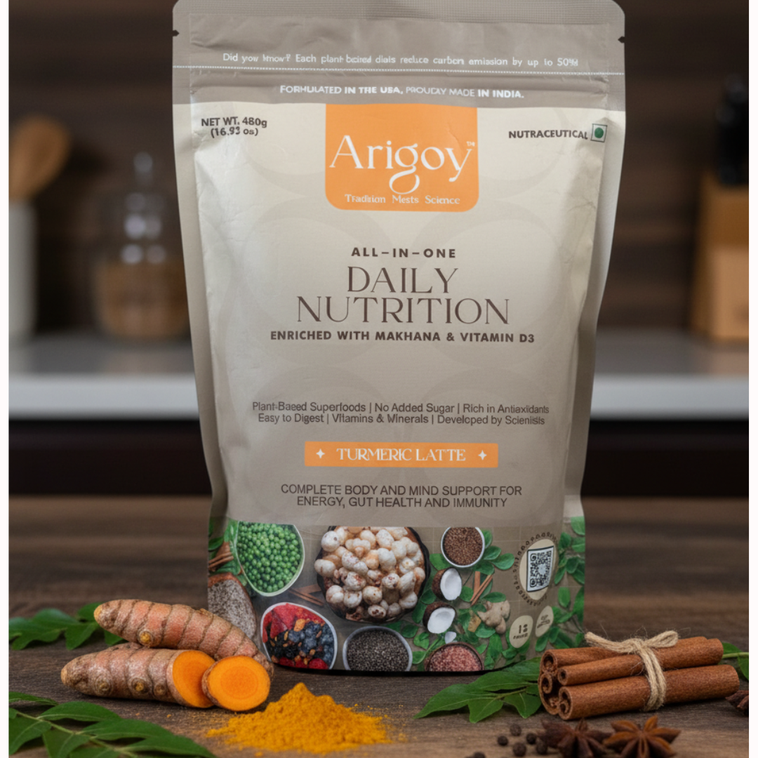 All-In-One Daily Nutrition - Enriched with Makhana & Vitamin D3 | Turmeric Latte Flavor