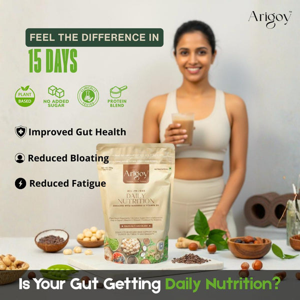 All-In-One Daily Nutrition - Vegan Protein Enriched with Makhana & Vitamin D3 | Hazelnut Chocolate Flavor