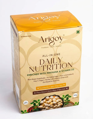 Daily Nutrition - Single Servings Pack of 6 | 3 x Choco Hazelnut + 3 x Turmeric Latte | Vegan Protein with Superfoods, Antioxidants and Essential Nutrients